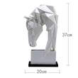 Load image into Gallery viewer, Horse Head Ornaments Animal Resin Home Decoration Nordic Geometric Origami Crafts Furnishings Living Room Desk Decor Statuette Decorfaure