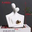 Load image into Gallery viewer, Couple Heart Sculpture Decorfaure