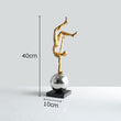 Laden Sie das Bild in den Galerie-Viewer, Silver Acrobat Sculpture Decorfaure