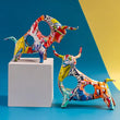 Cargar imagen en el visor de la galería, Graffiti Bull Sculpture Decorfaure
