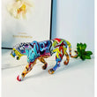 Cargar imagen en el visor de la galería, Colorful Art Leopard Statue Decorfaure
