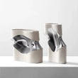 Cargar imagen en el visor de la galería, Ceramic Curved Vase Decorfaure