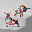 Cargar imagen en el visor de la galería, Graffiti Bull Sculpture Decorfaure