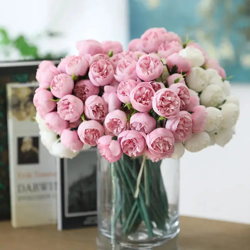 27 Heads Silk Rose Bouquet freeshipping - Decorfaure