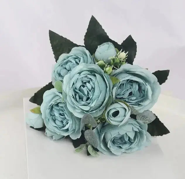 9 Heads Silk Flowers freeshipping - Decorfaure