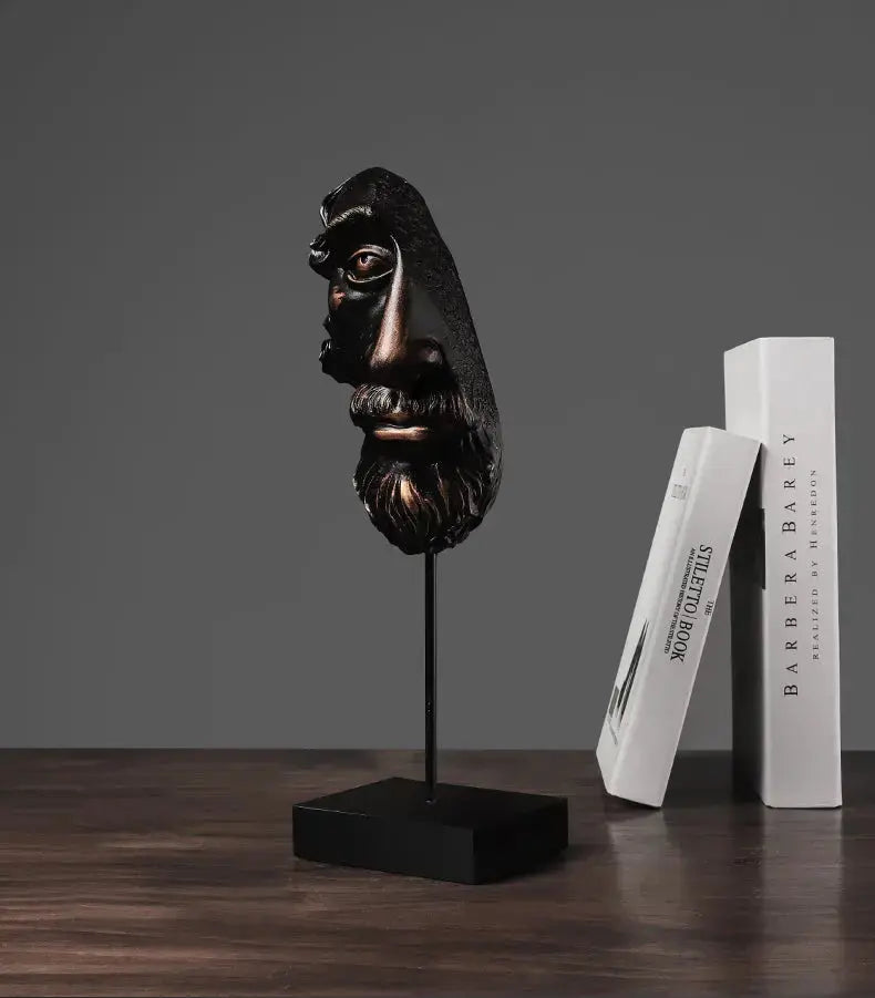 American Retro Face Sculpture freeshipping - Decorfaure
