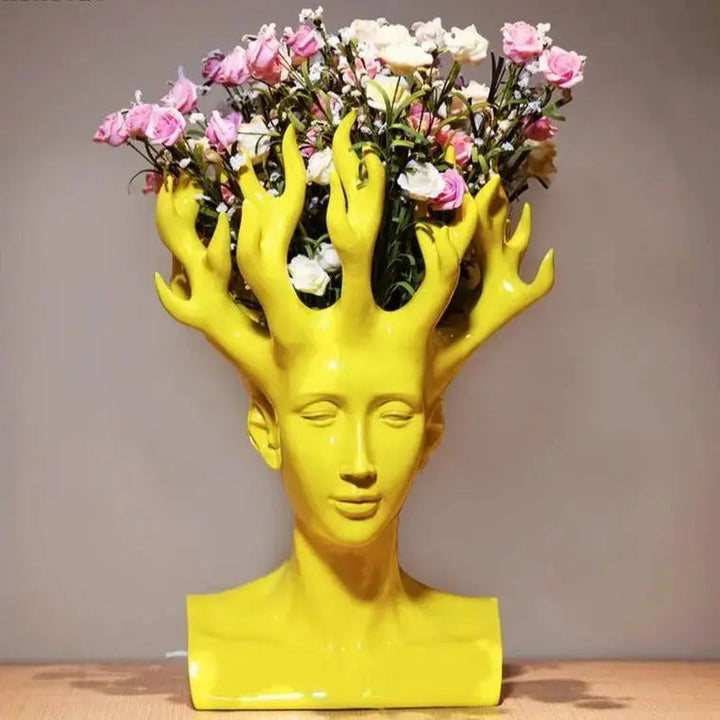 Antra Head Flower Vase freeshipping - Decorfaure