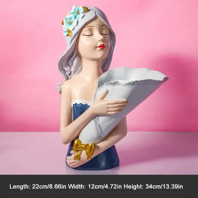 Bouquet Girl Sculpture freeshipping - Decorfaure