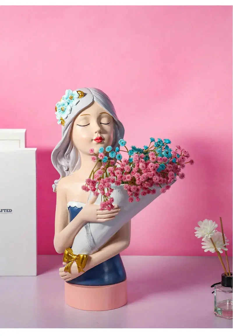 Bouquet Girl Sculpture freeshipping - Decorfaure