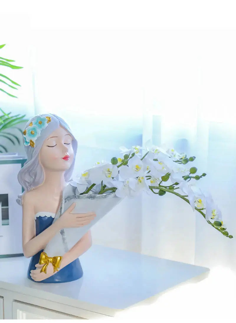 Bouquet Girl Sculpture freeshipping - Decorfaure