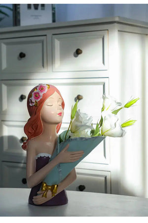 Bouquet Girl Sculpture freeshipping - Decorfaure