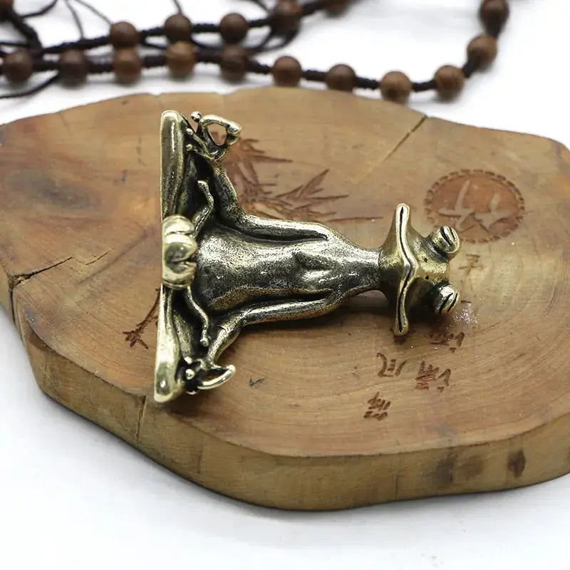 Brass Meditating Frog freeshipping - Decorfaure