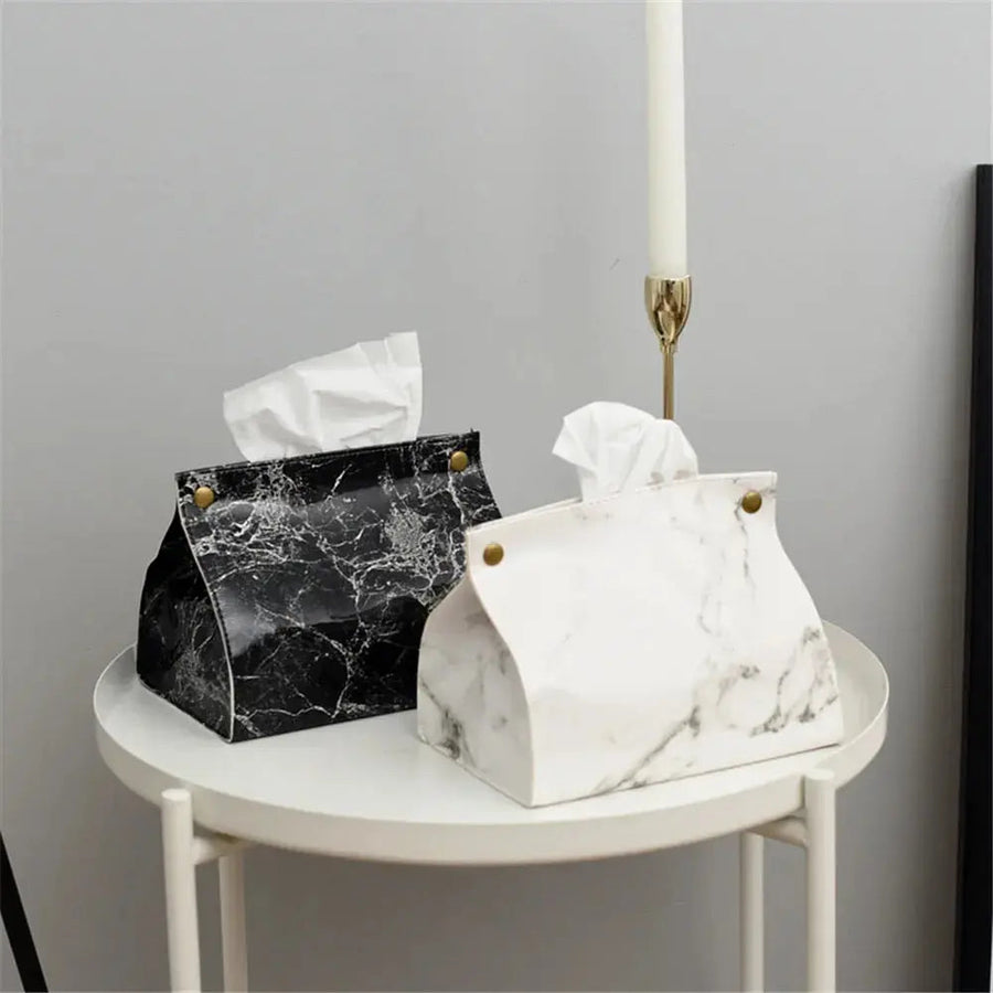 Chic Faux Leather Tissue Holder-Free shipping-Decorfaure