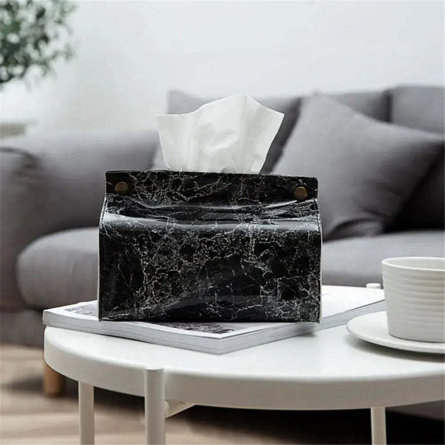 Chic Faux Leather Tissue Holder-Free shipping-Decorfaure