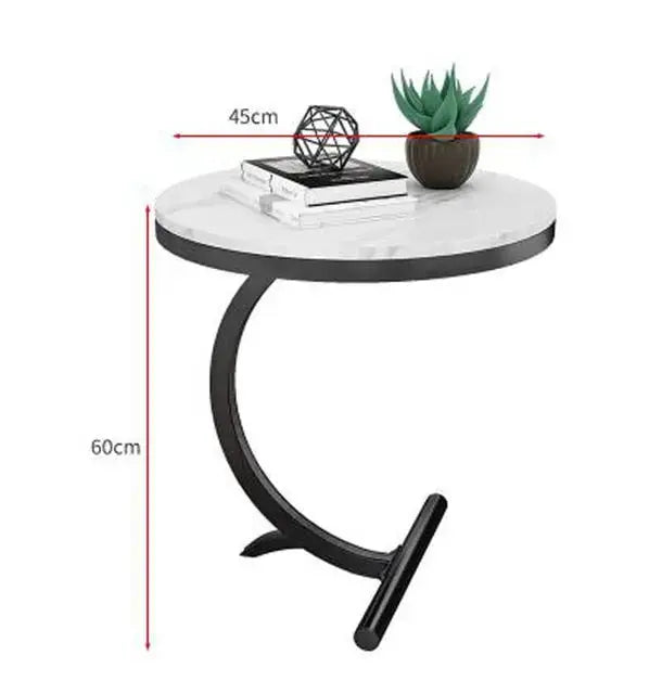 Curve Marble and Brass Side Table freeshipping - Decorfaure