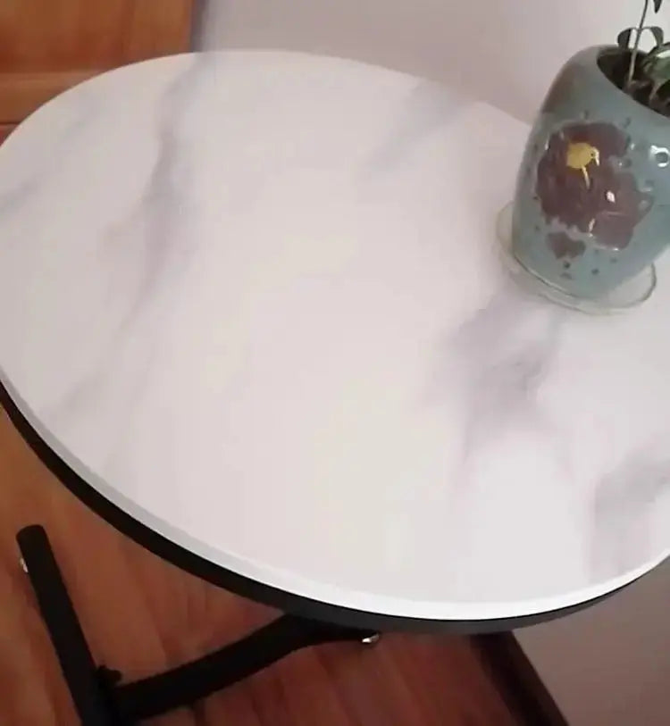 Curve Marble and Brass Side Table freeshipping - Decorfaure