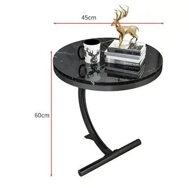 Curve Marble and Brass Side Table freeshipping - Decorfaure