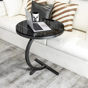 Curve Marble and Brass Side Table freeshipping - Decorfaure