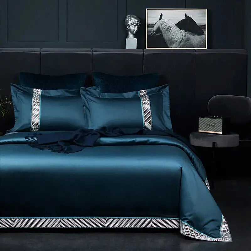 Dotera Egyptian Cotton Patchwork Duvet Set freeshipping - Decorfaure