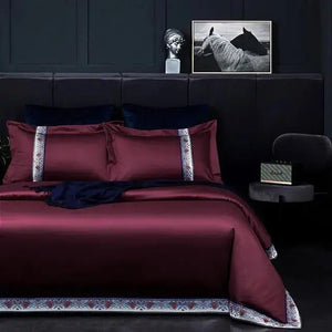 Dotera Egyptian Cotton Patchwork Duvet Set freeshipping - Decorfaure