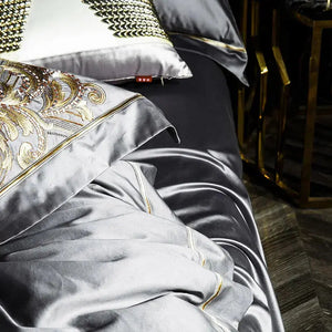 Ezkira Luxury Egyptian Cotton Embroidery Duvet Set freeshipping - Decorfaure