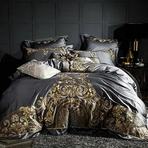 Ezkira Luxury Egyptian Cotton Embroidery Duvet Set freeshipping - Decorfaure