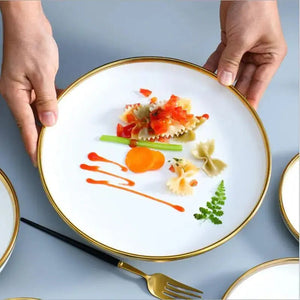 Gold Rim Dinnerware freeshipping - Decorfaure