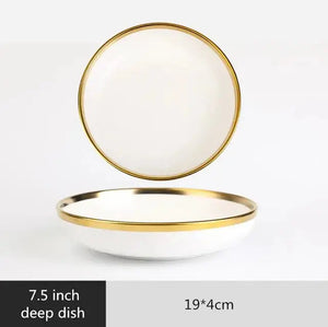 Gold Rim Dinnerware freeshipping - Decorfaure
