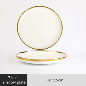 Gold Rim Dinnerware freeshipping - Decorfaure