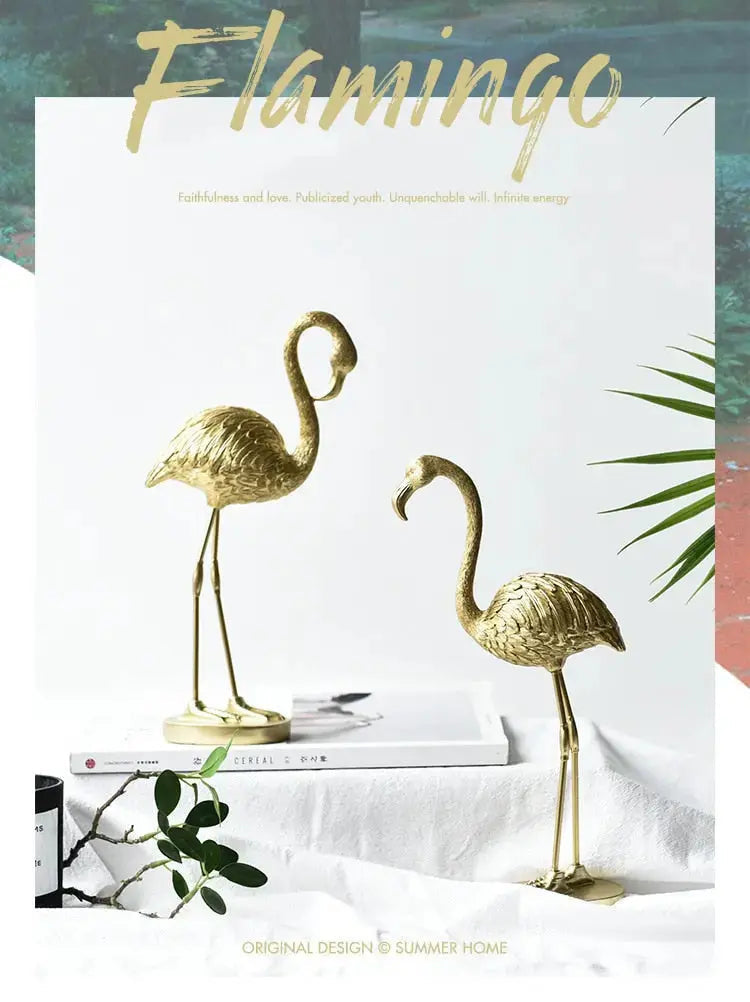 Golden Flamingo Ornament freeshipping - Decorfaure