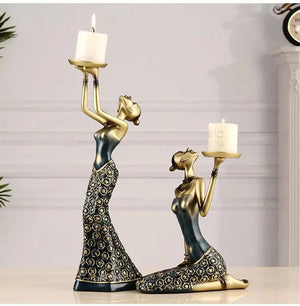 Golden Lady Candle Holders freeshipping - Decorfaure
