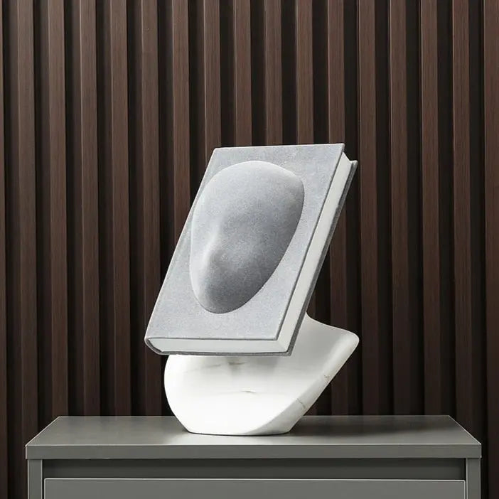 Face Book Bust Sculpture Decorfaure