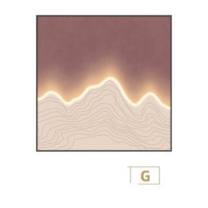 Waves Framed LED Wall Art Decorfaure