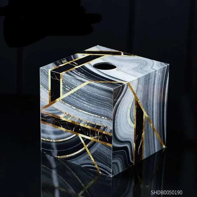 Marble Wooden Tissue Holder freeshipping - Decorfaure