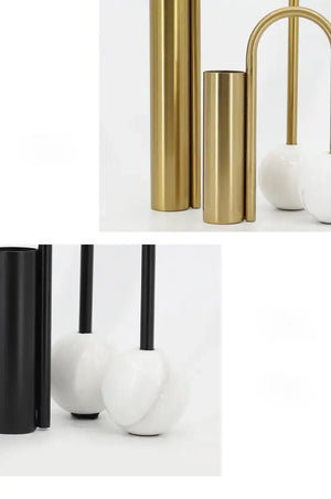 Marble Wrought Iron Vase Decorfaure