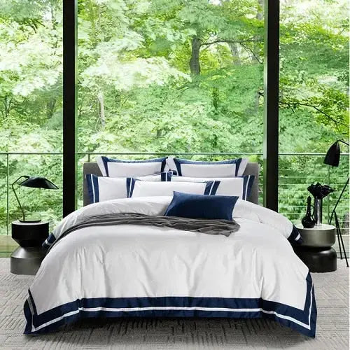 Mehak Egyptian Cotton Luxury White Duvet Set freeshipping - Decorfaure