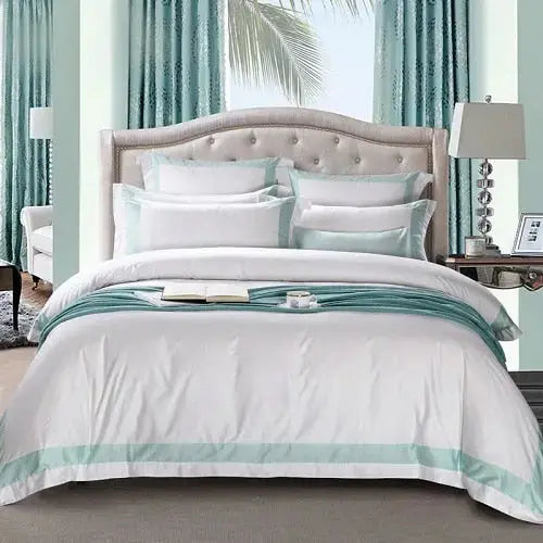 Mehak Egyptian Cotton Luxury White Duvet Set freeshipping - Decorfaure