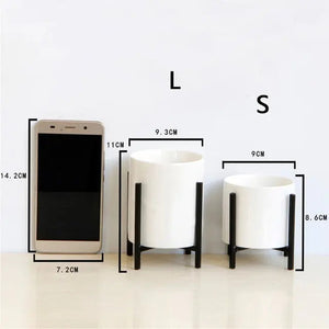 Minimalist Flower Planter with Metal Stand freeshipping - Decorfaure
