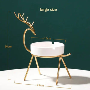 Modern Deer Ceramic Ashtray freeshipping - Decorfaure
