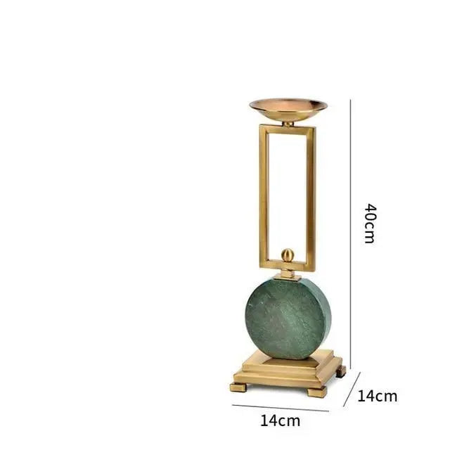 Modern Emerald Marble Candle Holder freeshipping - Decorfaure