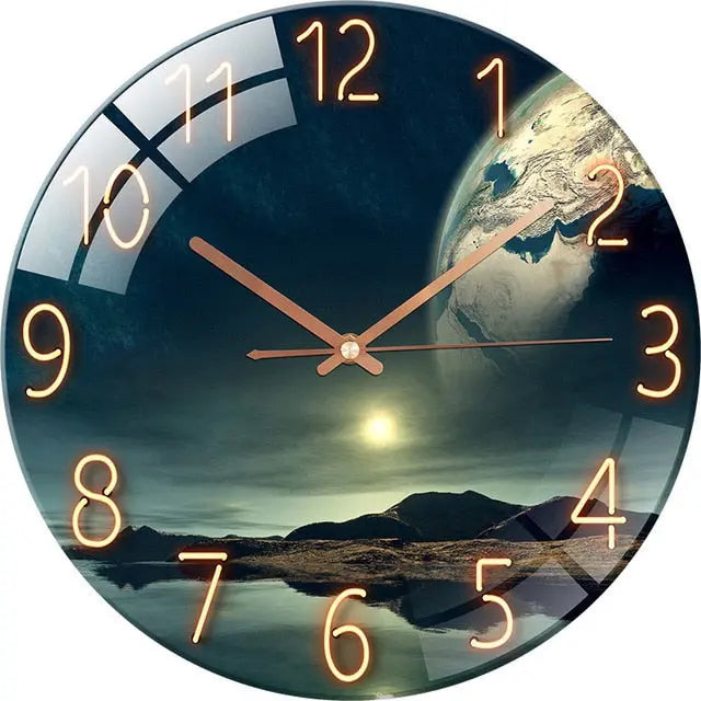 Moderna Glass Wall Clock freeshipping - Decorfaure