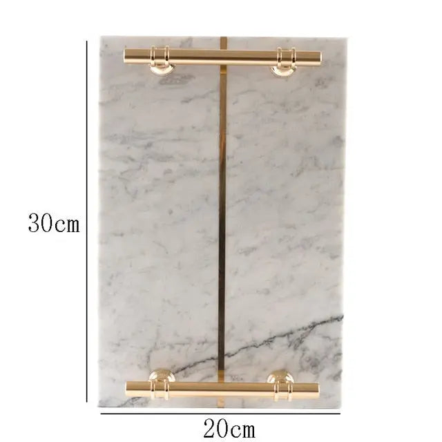 Natural Marble Decorative / Serving Tray freeshipping - Decorfaure