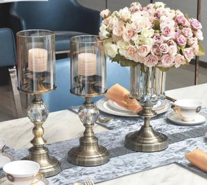 Nora Crystal Candle Holders freeshipping - Decorfaure