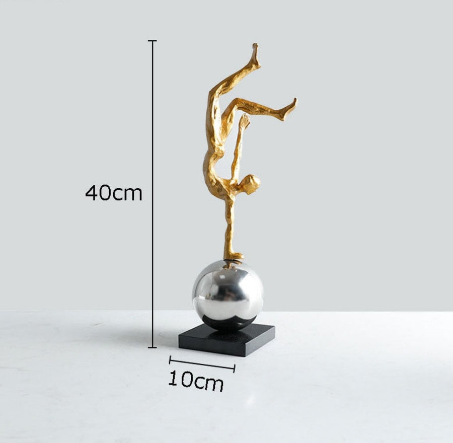 Silver Acrobat Sculpture Decorfaure