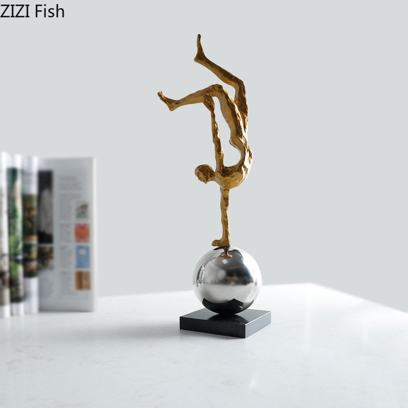 Silver Acrobat Sculpture Decorfaure