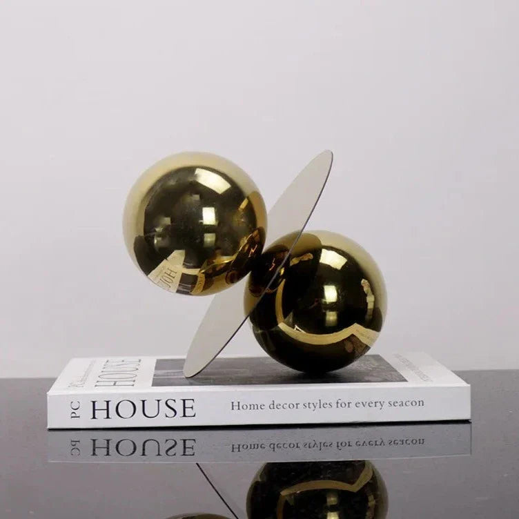 Golden Ball Abstract Ornament Decorfaure