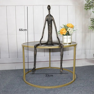 Metal Human Sculpture Decorfaure