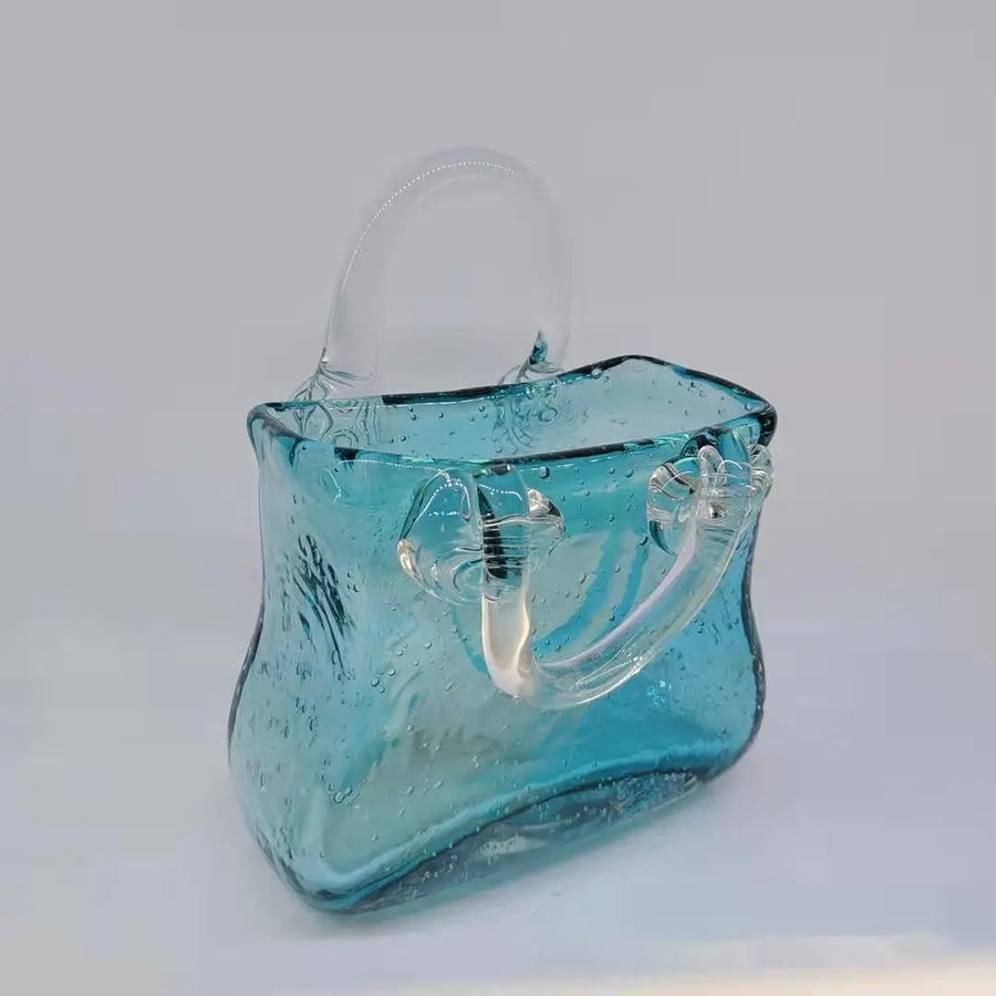 Glass Hand Bag Vase Decorfaure