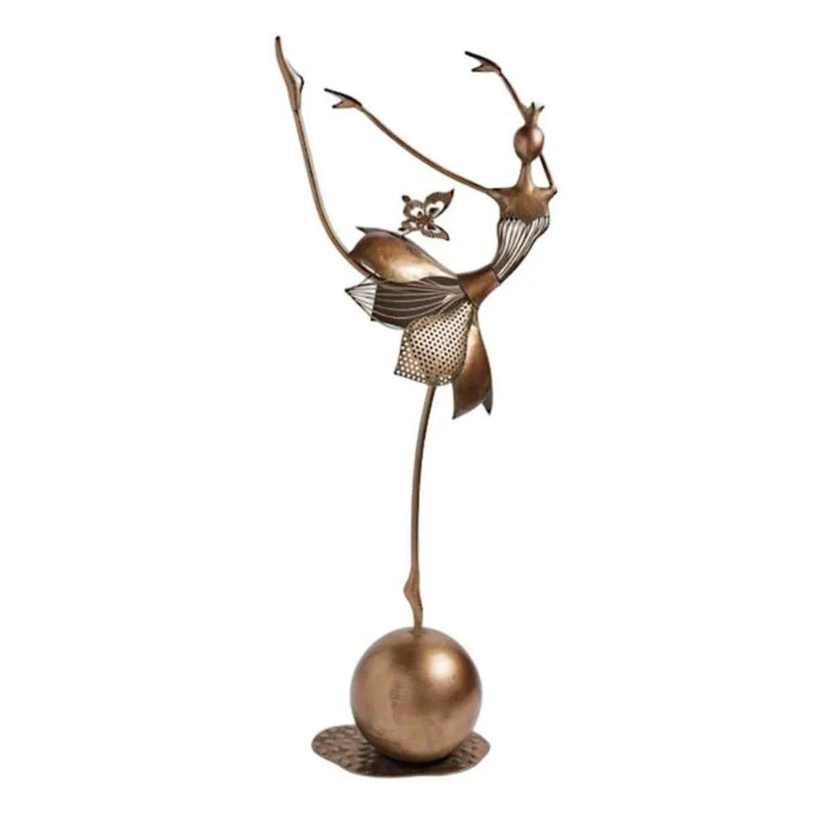Metal Ballet Girl Sculpture Decorfaure UK