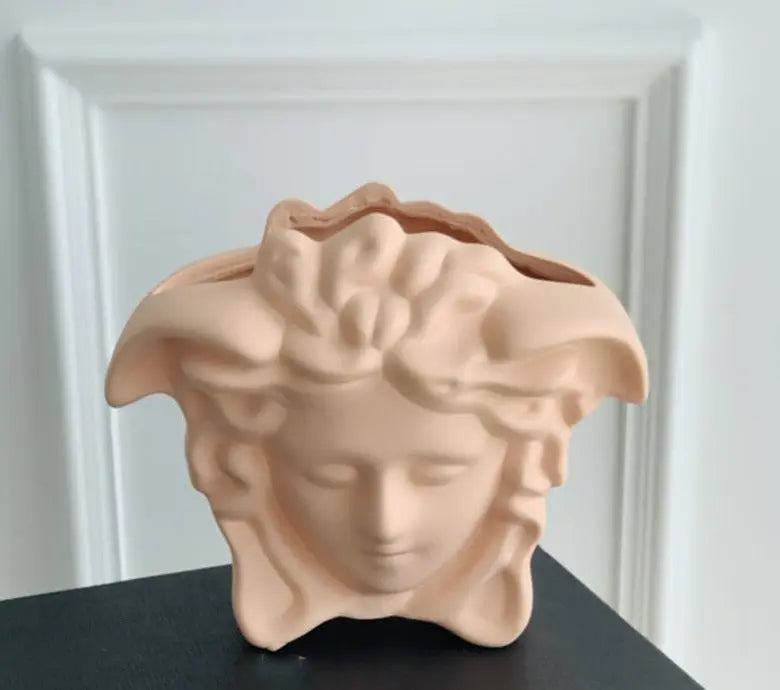 Medusa Human Face Vase Decorfaure